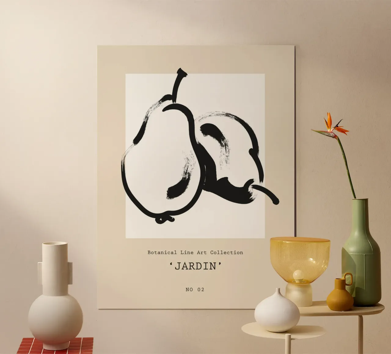 Harmonic Lines No 83 poster con telaio in alluminio da treechild