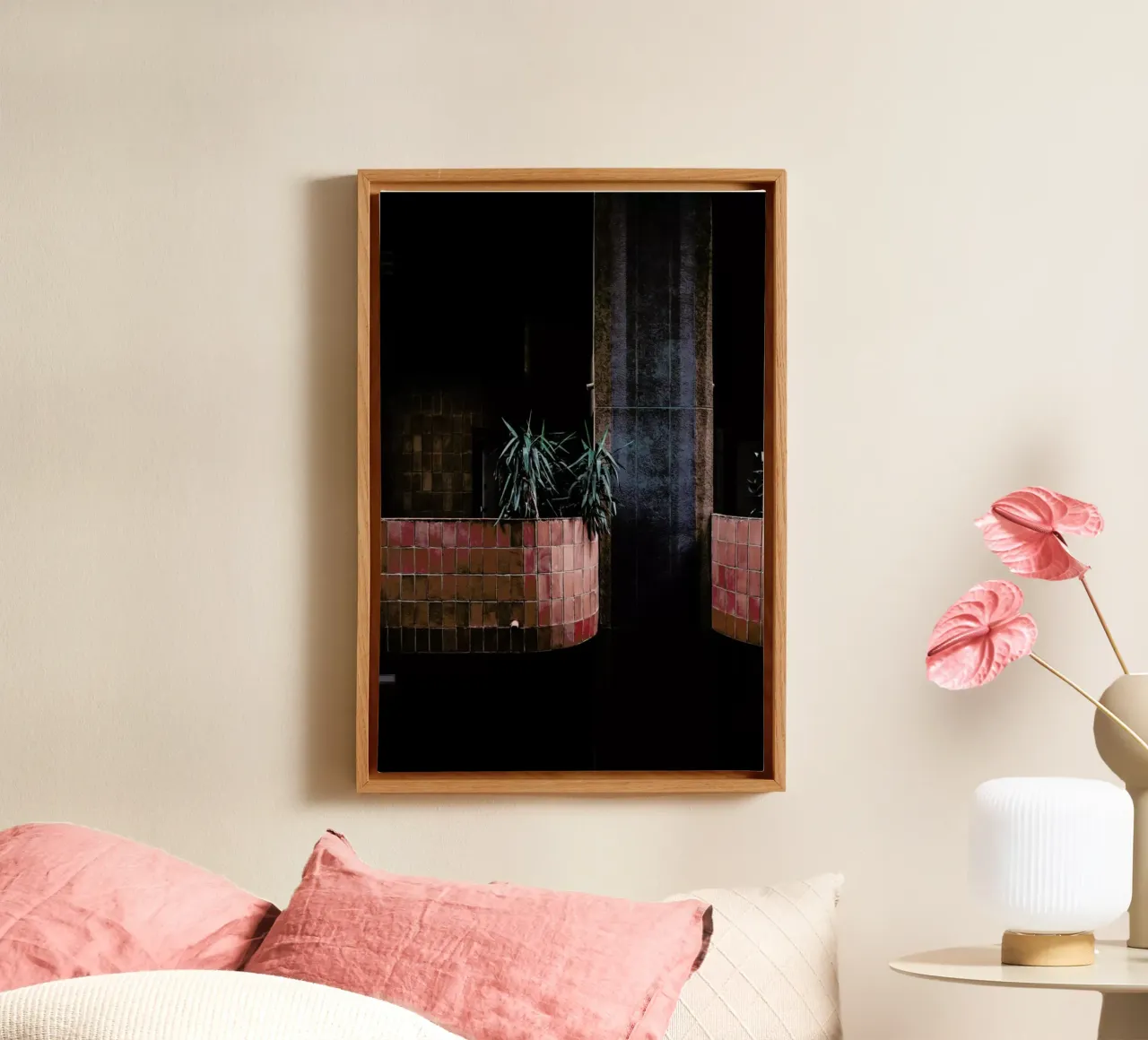 Walden Palms tela con Cornice a cassetta da Chris Abatzis