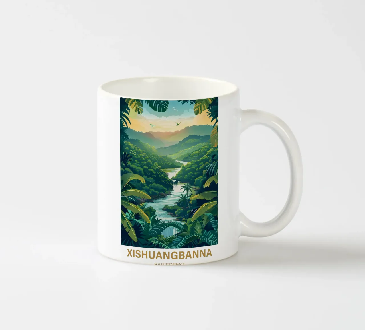 Foresta pluviale di Xishuangbanna tazza in ceramica da Wanderlust Vibes