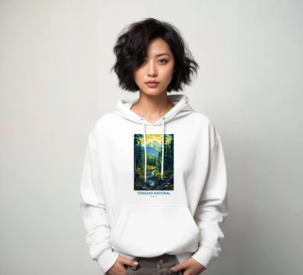 Foresta nazionale di Tongass felpa con cappuccio da Wanderlust Vibes