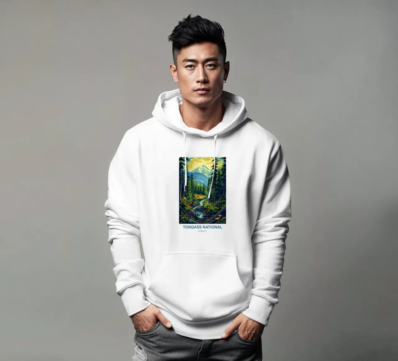 Foresta nazionale di Tongass felpa con cappuccio da Wanderlust Vibes