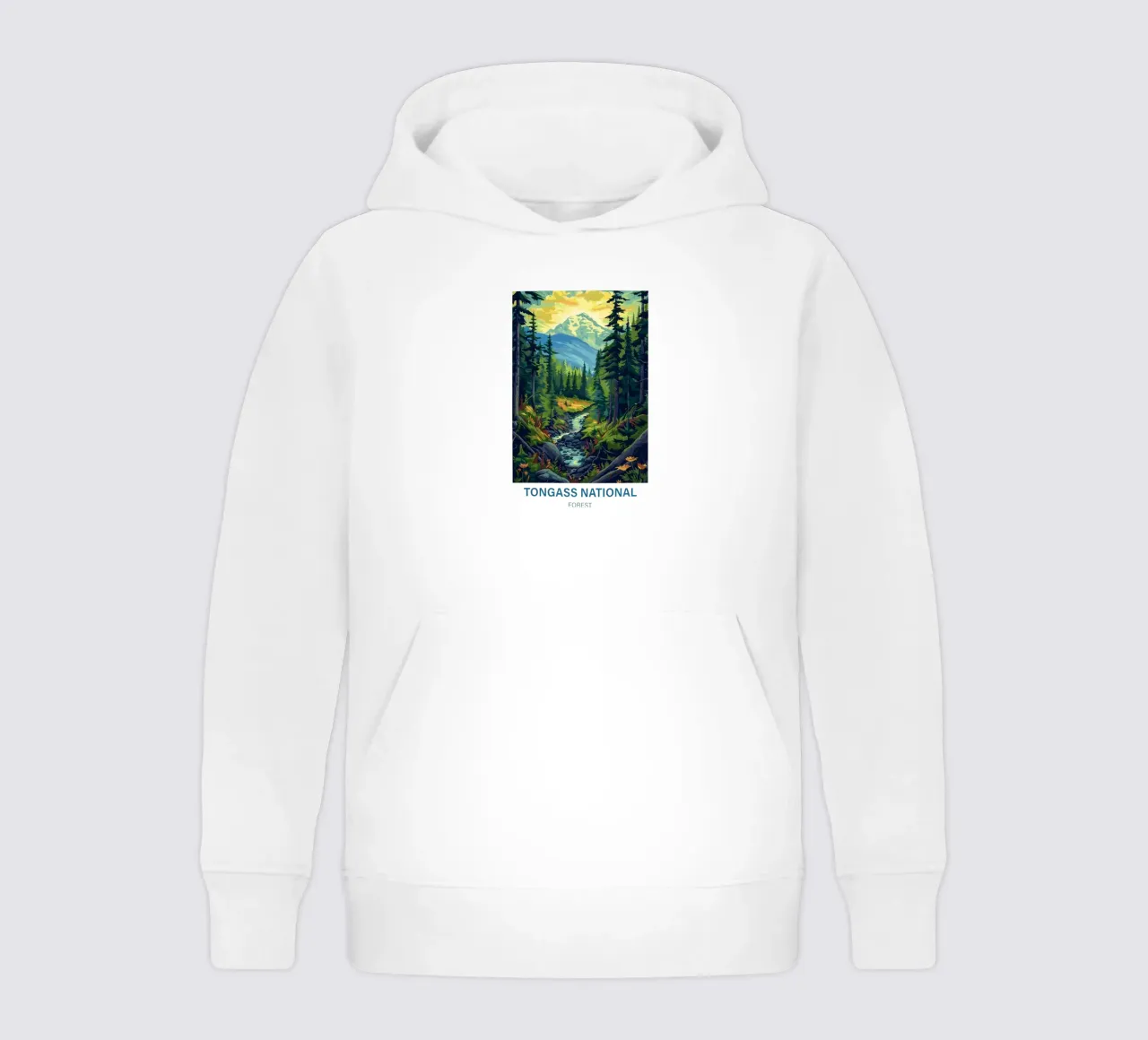Tongass National Forest kids hoodie by Wanderlust Vibes
