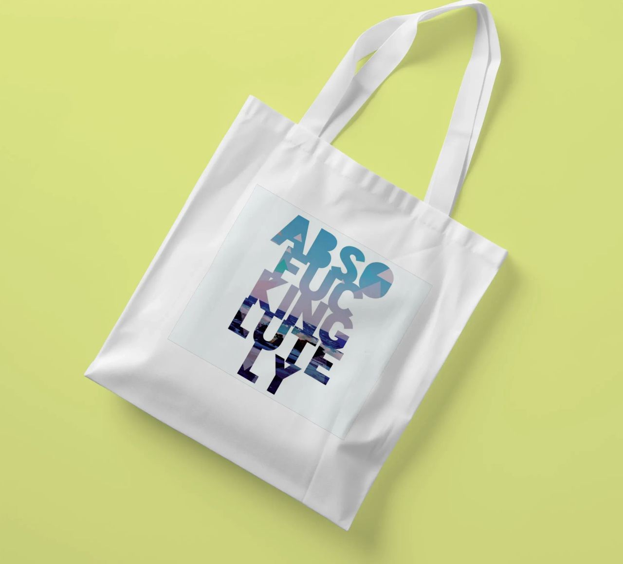 Abso...lutely! II borsa in juta da Leah Flores