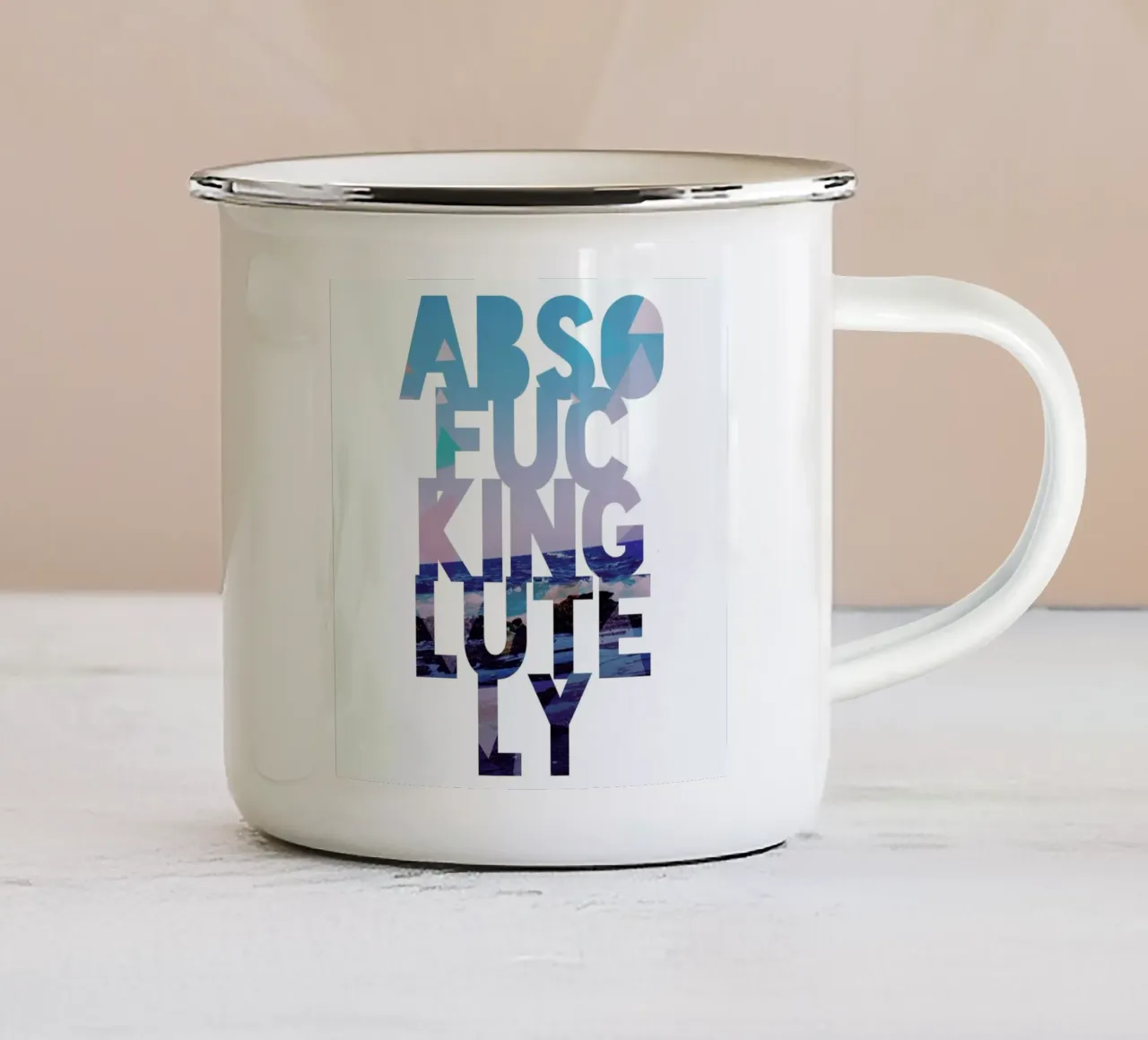 Abso...lutely! II emaille mok van Leah Flores