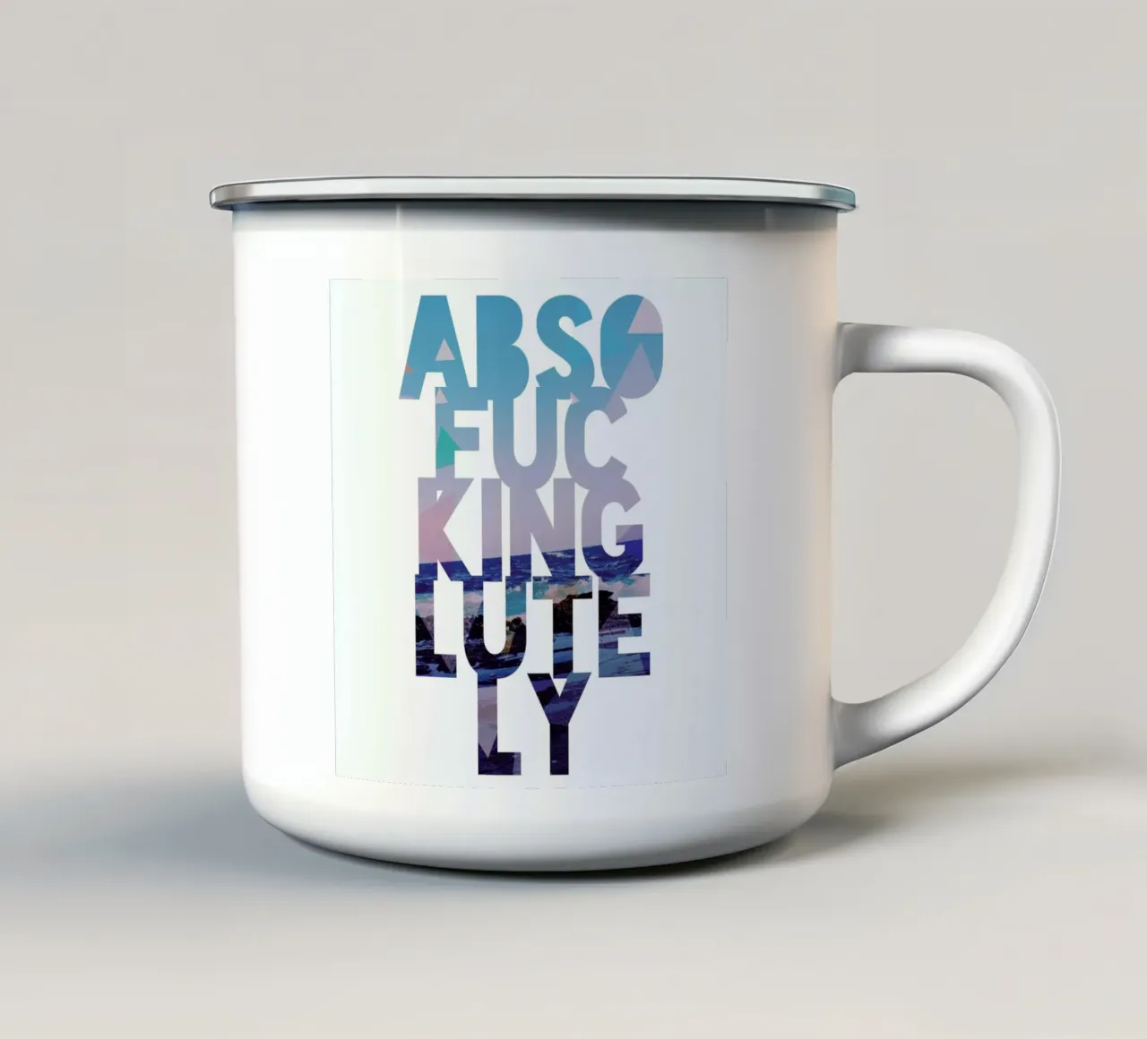 Abso...lutely! II Emaille Tasse von Leah Flores
