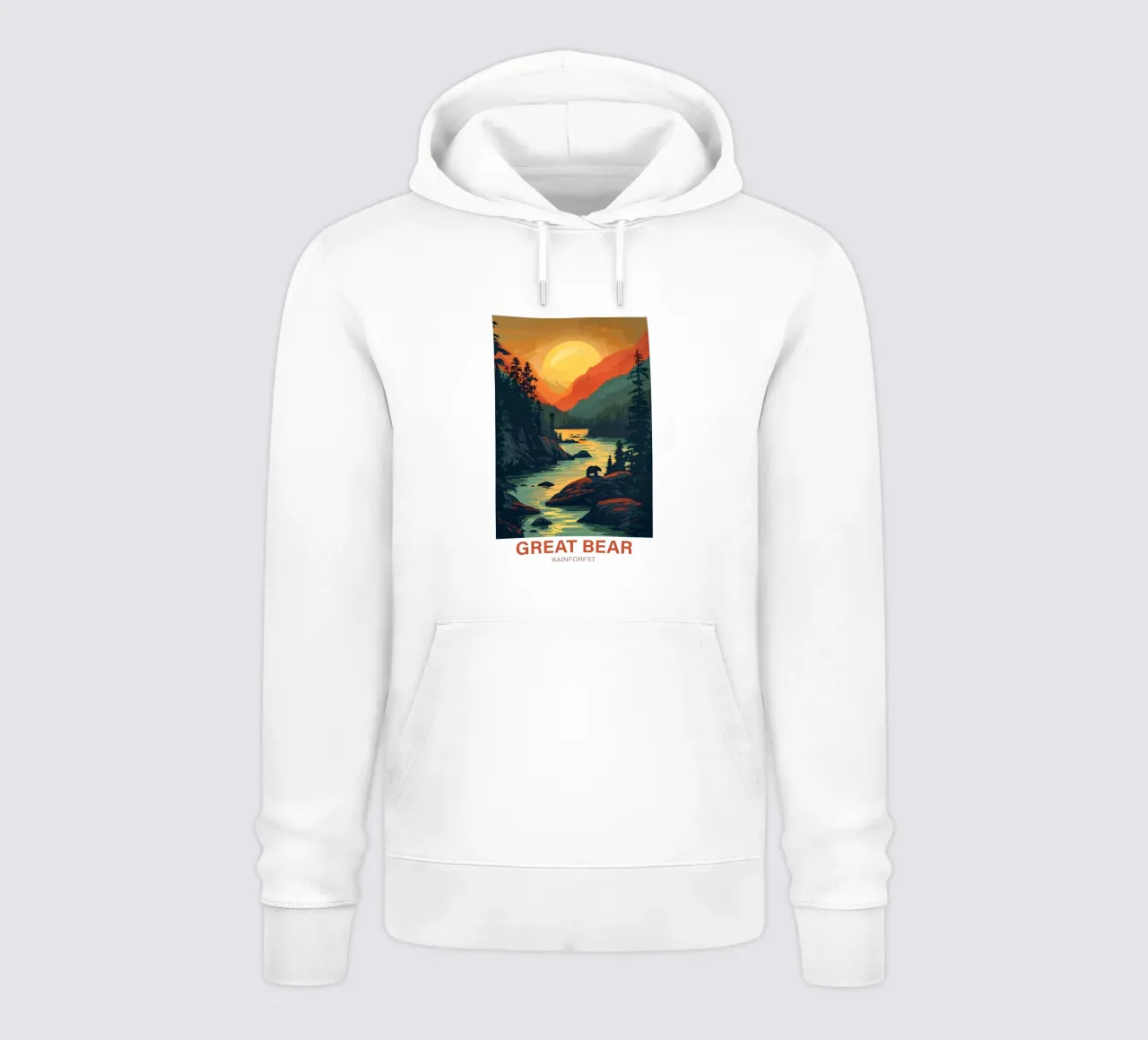 Foresta pluviale del Grande Orso felpa con cappuccio da Wanderlust Vibes