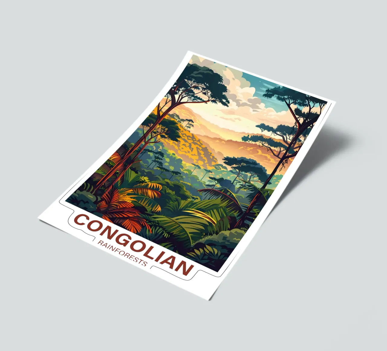 Congolian Rainforests sticker sheet by Wanderlust Vibes