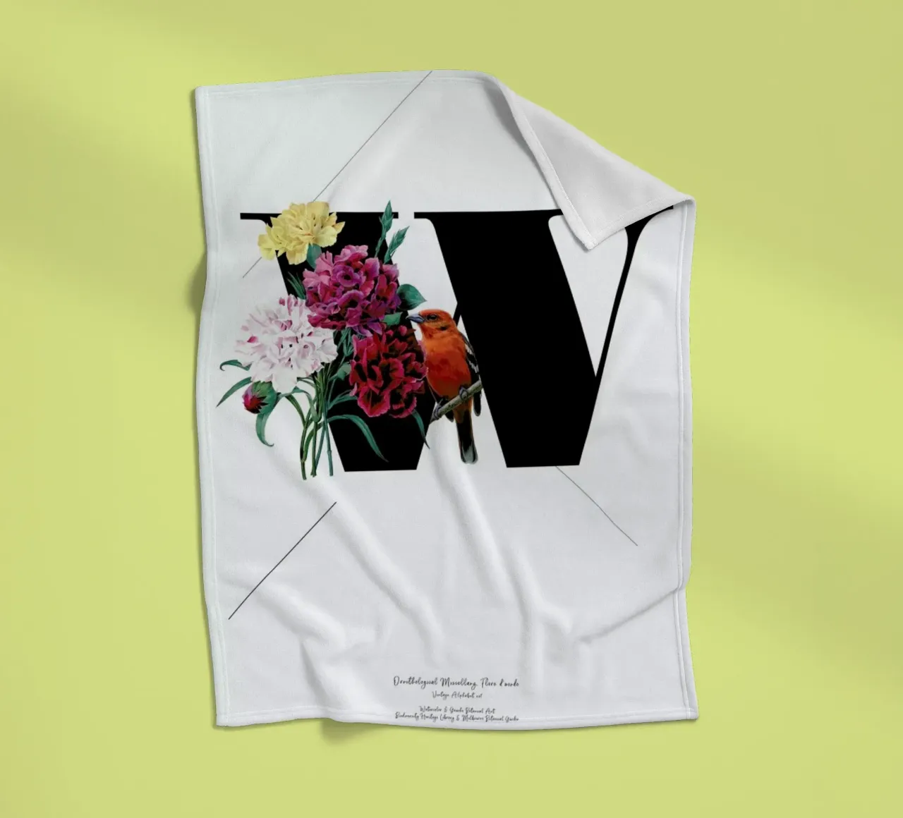 Botanical Alphabet - W coperta in pile da Froilein Juno