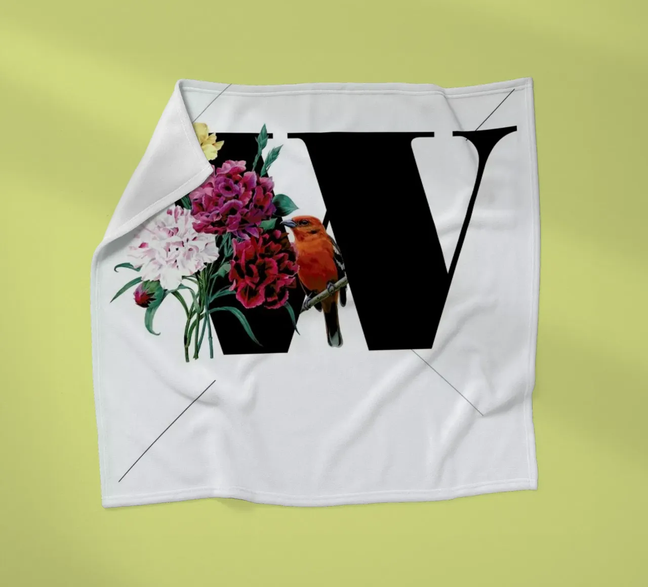Botanical Alphabet - W coperta in pile da Froilein Juno