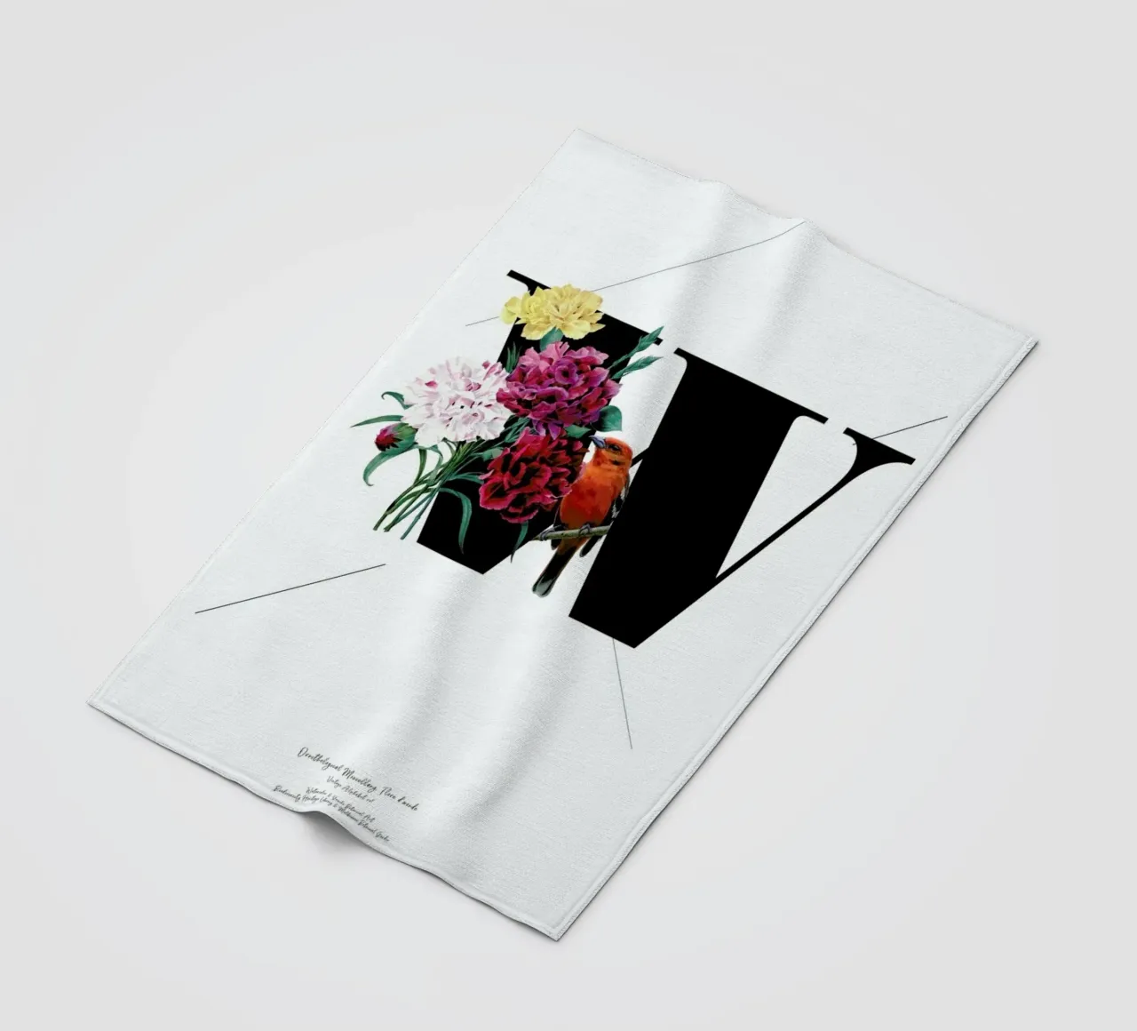 Botanical Alphabet - W coperta in pile da Froilein Juno