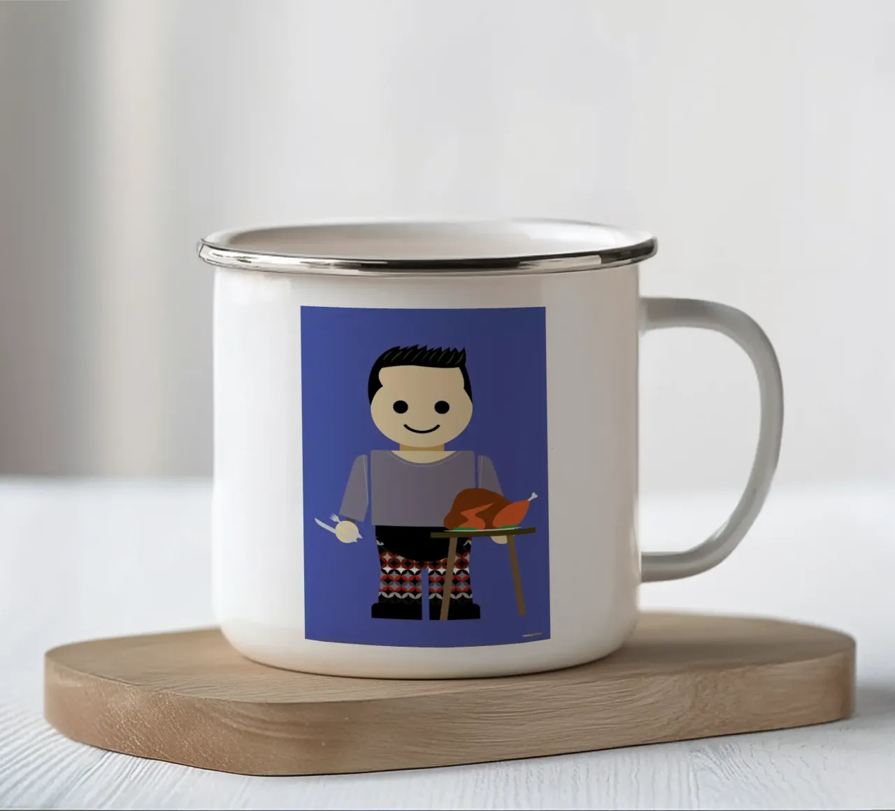 Joey Tribbiani Toy tazza in smalto da Rafa Gomes