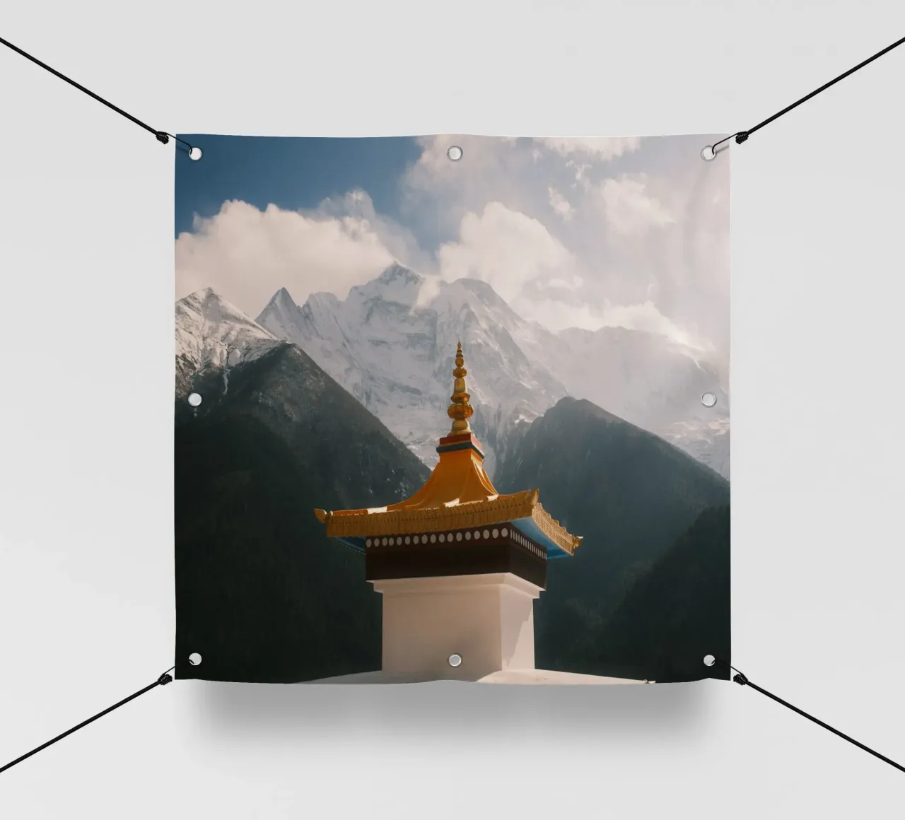 Sacred Himalayan Peaks telo in pvc da FujiPrints