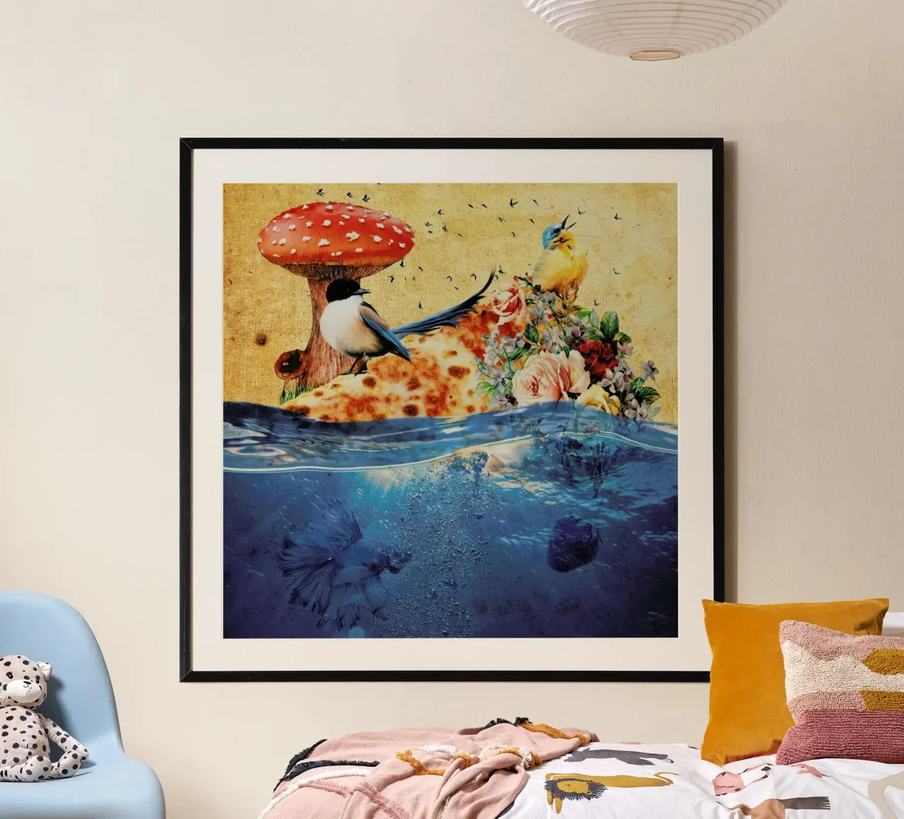 The Trip poster con telaio in legno da Design by Soph