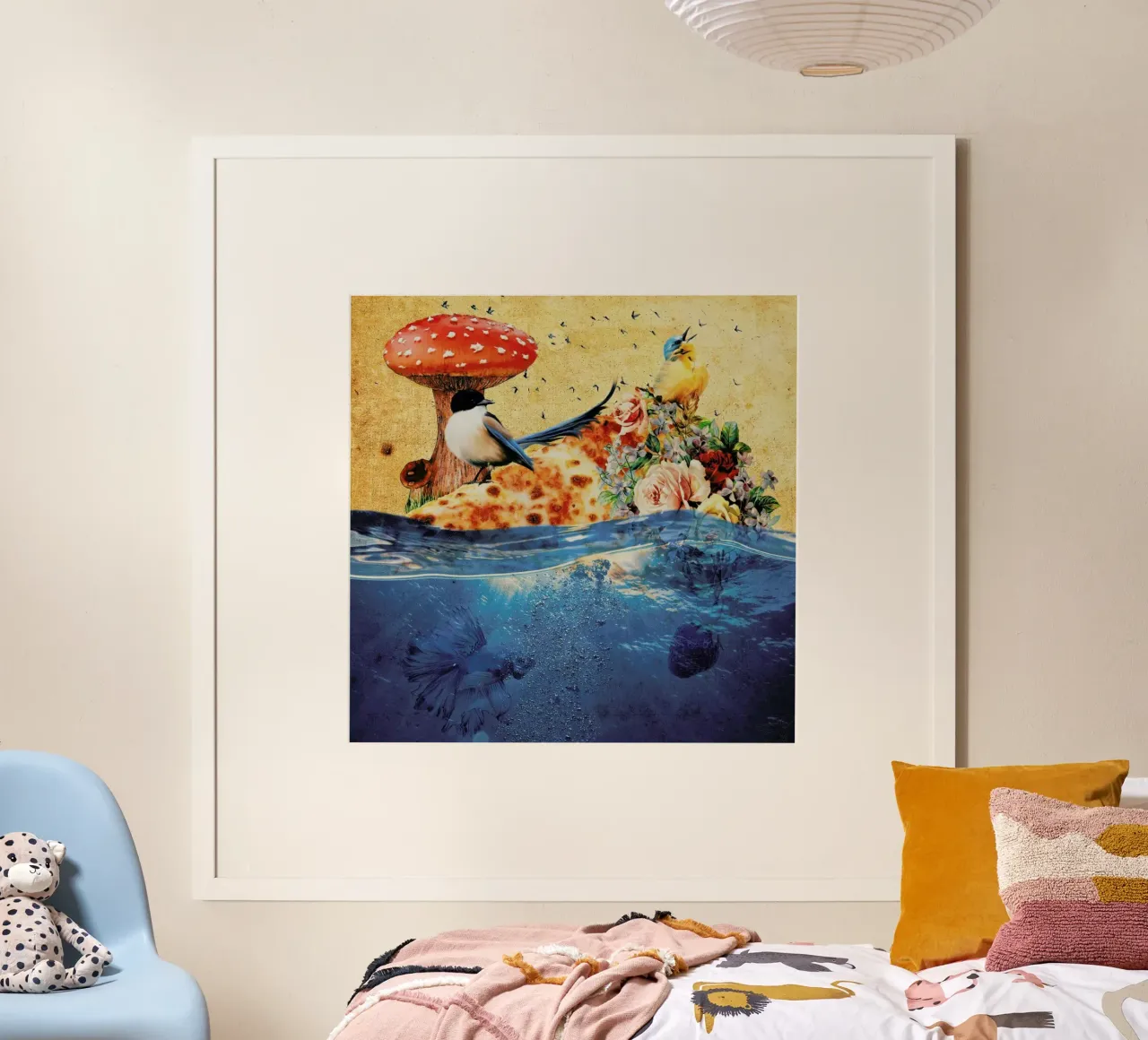 The Trip poster con telaio in legno da Design by Soph