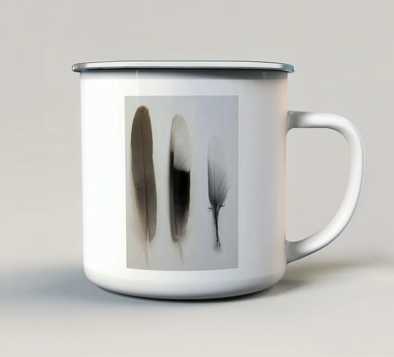 Piume tazza in smalto da Teresa André