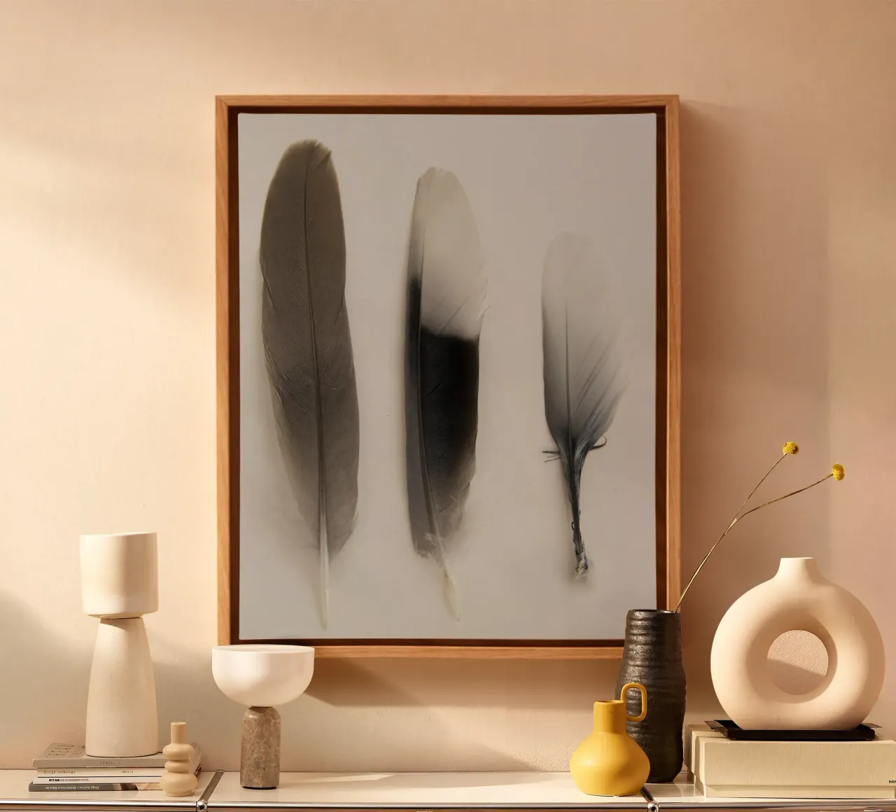 Feathers canvas by Teresa André