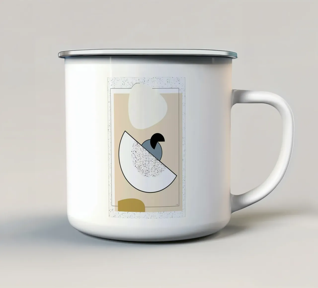 Geometric Shape 2 tazza in smalto da Linda Gobeta