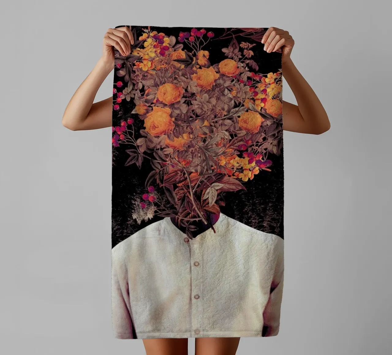 Bloom badhanddoek van Frank Moth