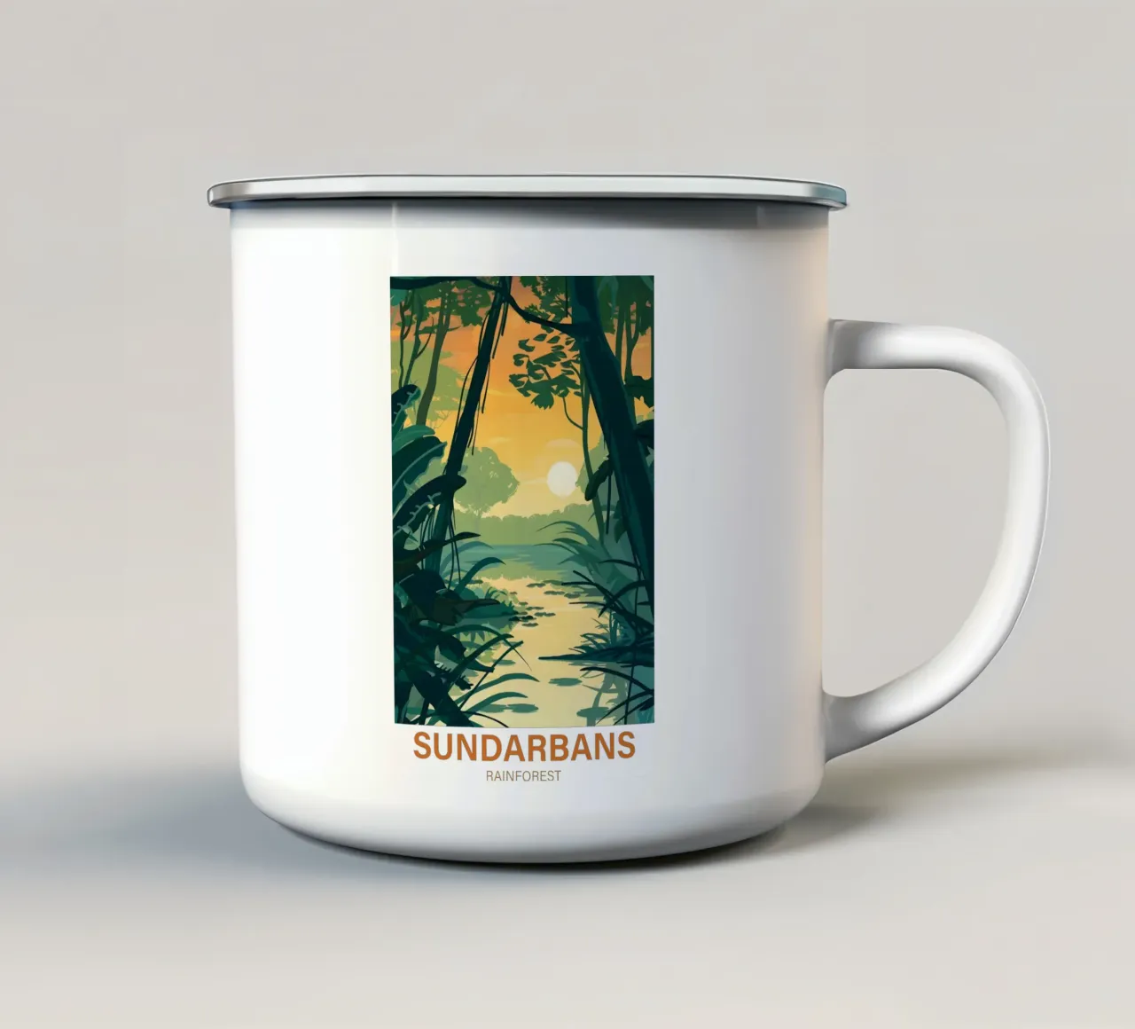 Foresta pluviale di Sundarbans tazza in smalto da Wanderlust Vibes