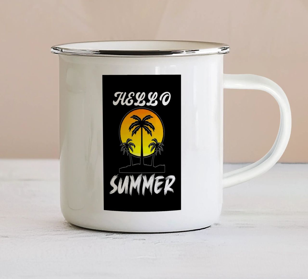 Hello Summer tazza in smalto da Sebastain