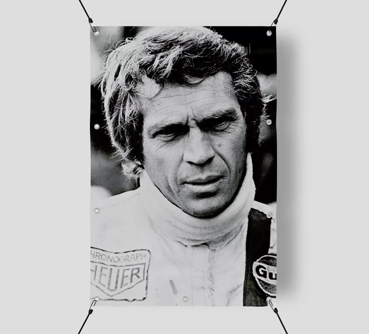 Steve McQueen in Le Mans 2, 1971 telo in pvc da Gallery Print and Art Limited