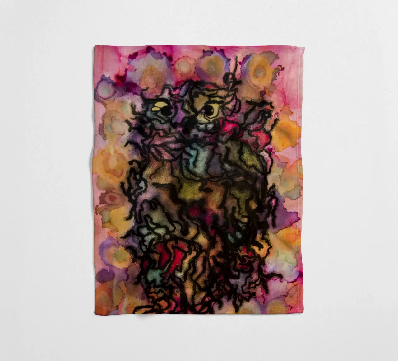 Eule Fleecedecke von Teresa André