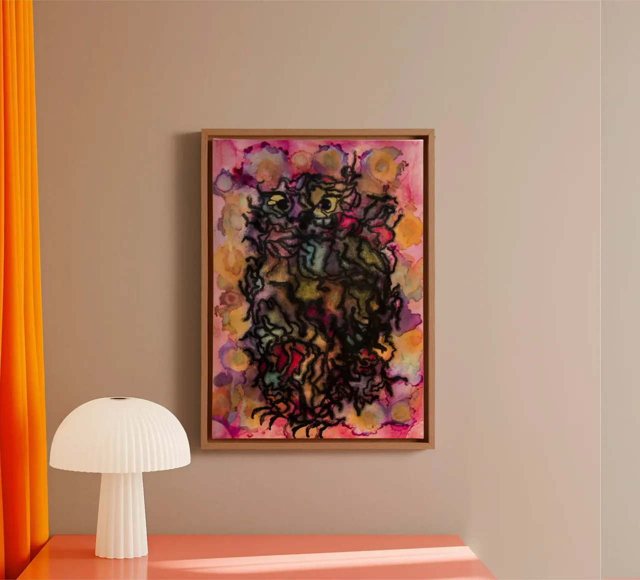Uil canvas met Baklijst van Teresa André