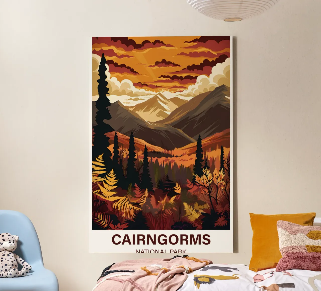 Parco nazionale dei Cairngorms, Regno Unito tela con Cornice a cassetta da Wanderlust Vibes