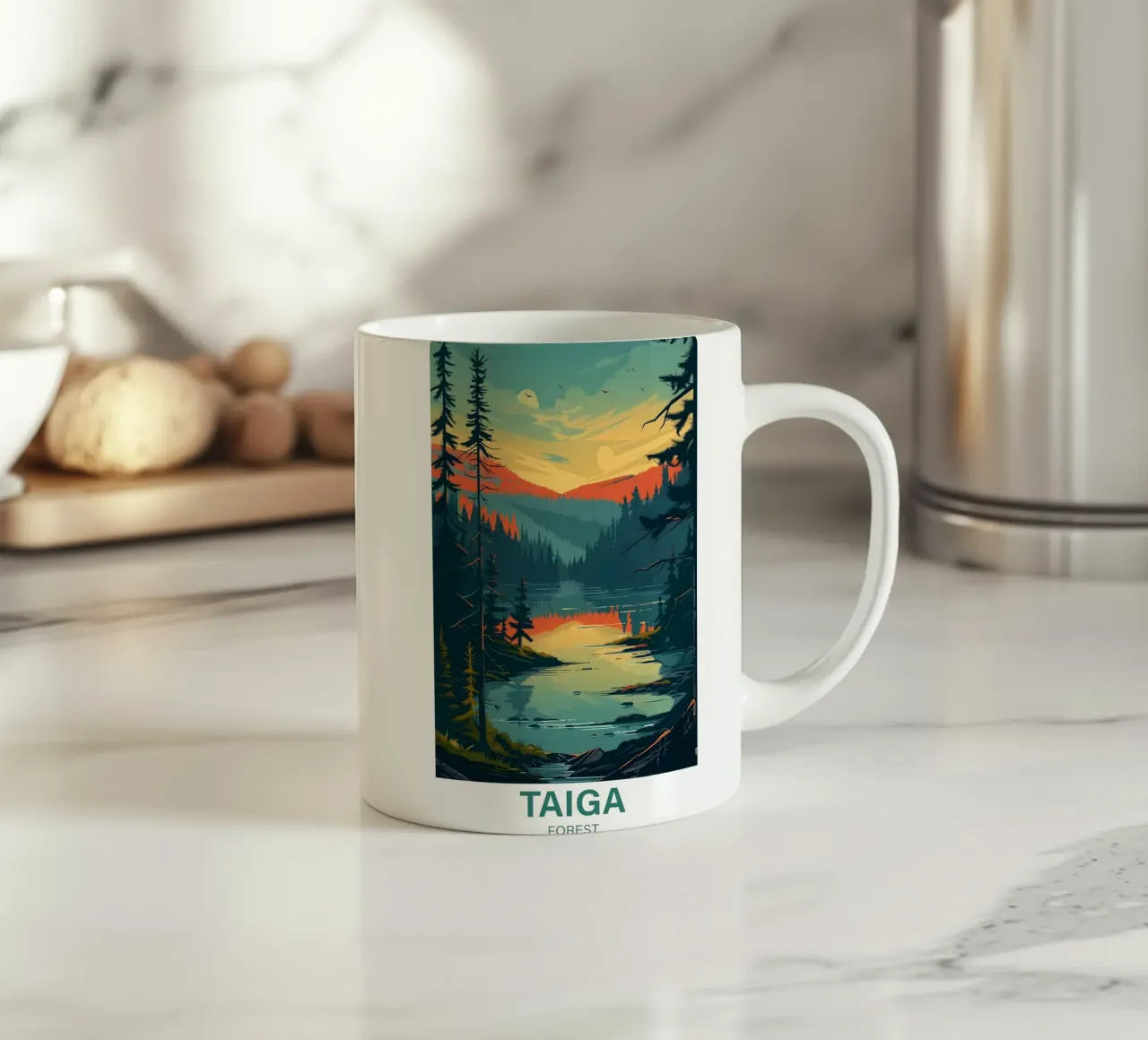 Foresta di Taiga tazza in ceramica da Wanderlust Vibes