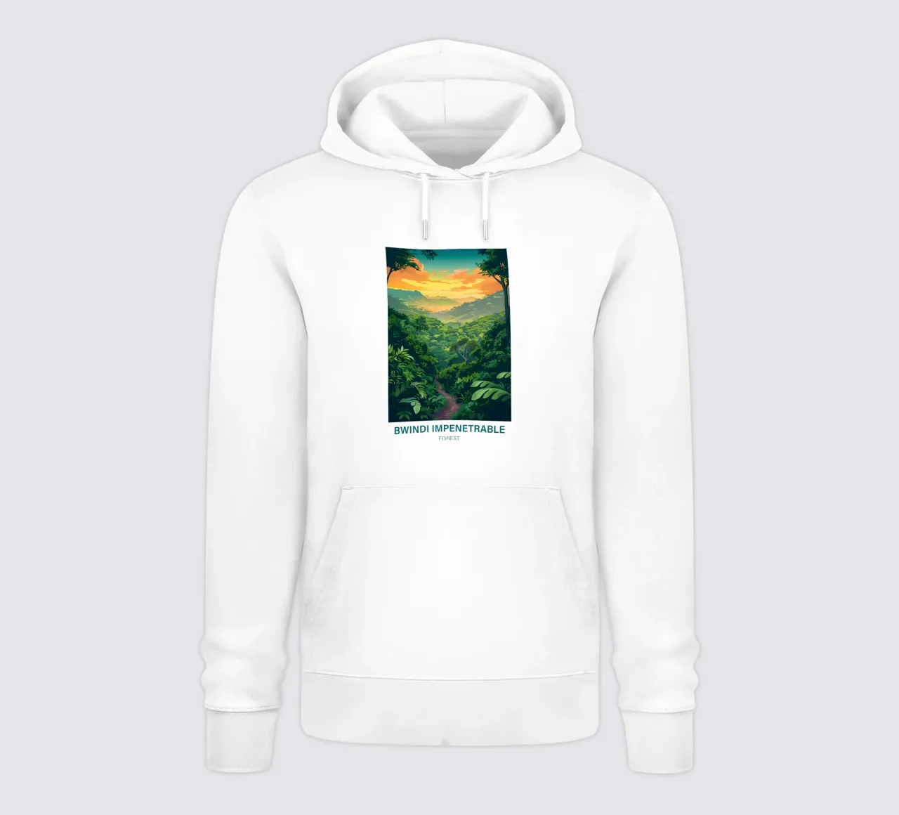 Foresta impenetrabile di Bwindi felpa con cappuccio da Wanderlust Vibes