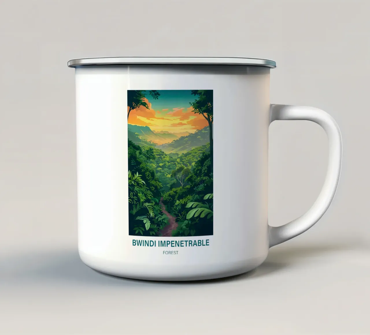 Bwindi Impenetrable Forest Emaille Tasse von Wanderlust Vibes