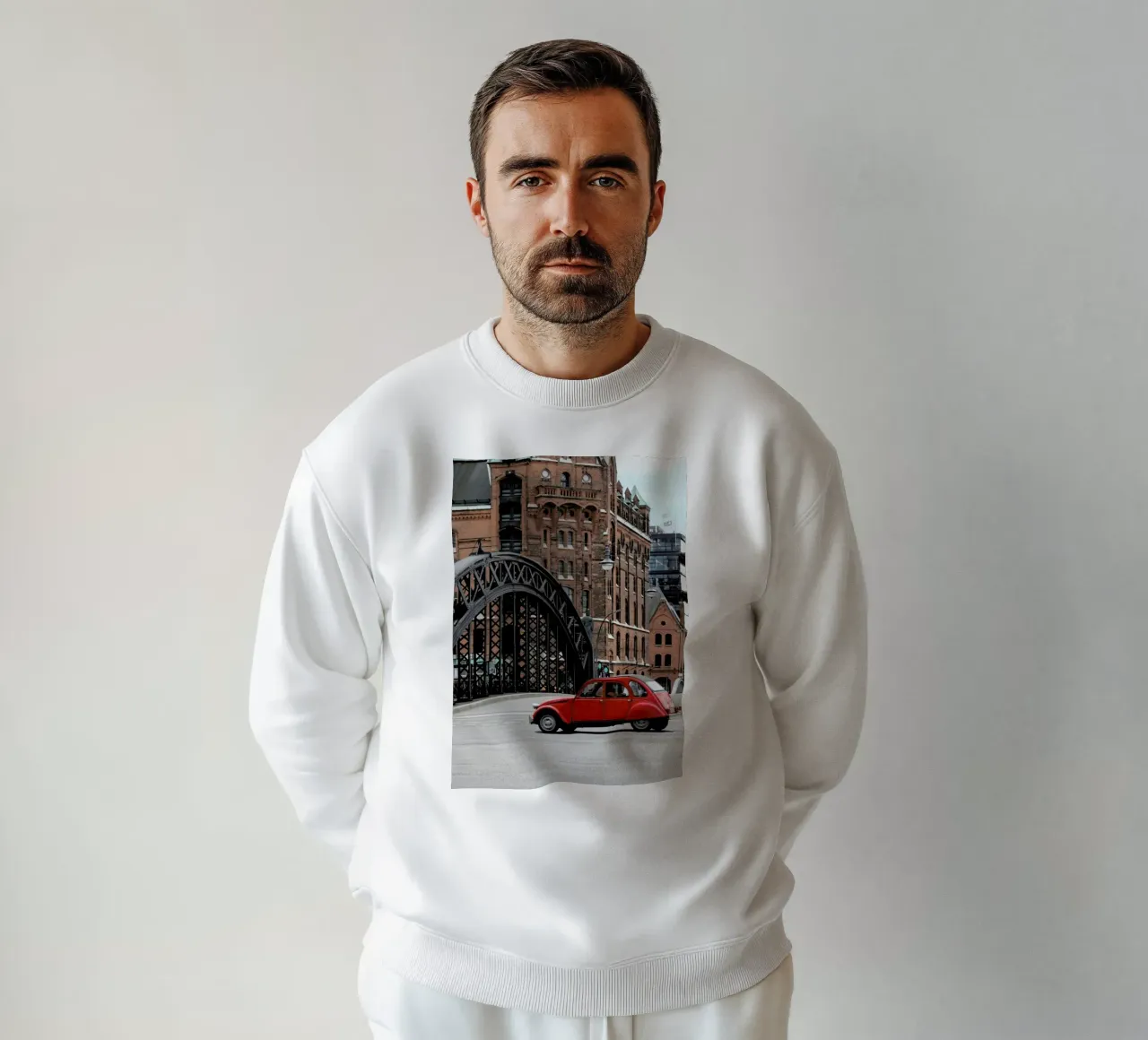 Red Oldtimer sweatshirt by Anja Hebrank Photography