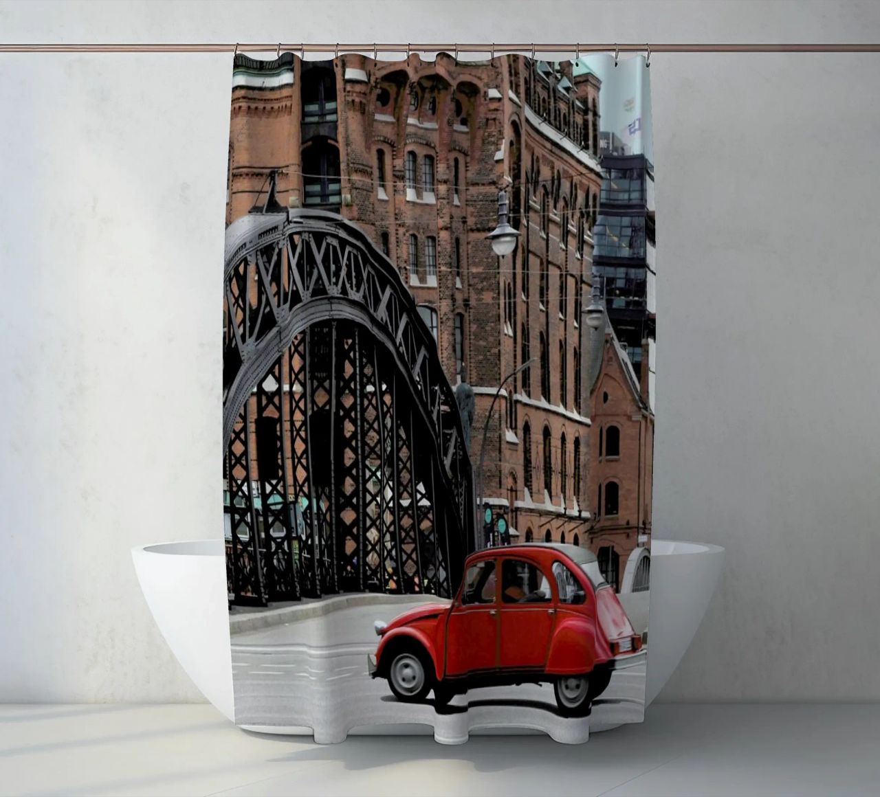 Red Oldtimer tenda da doccia da Anja Hebrank Photography