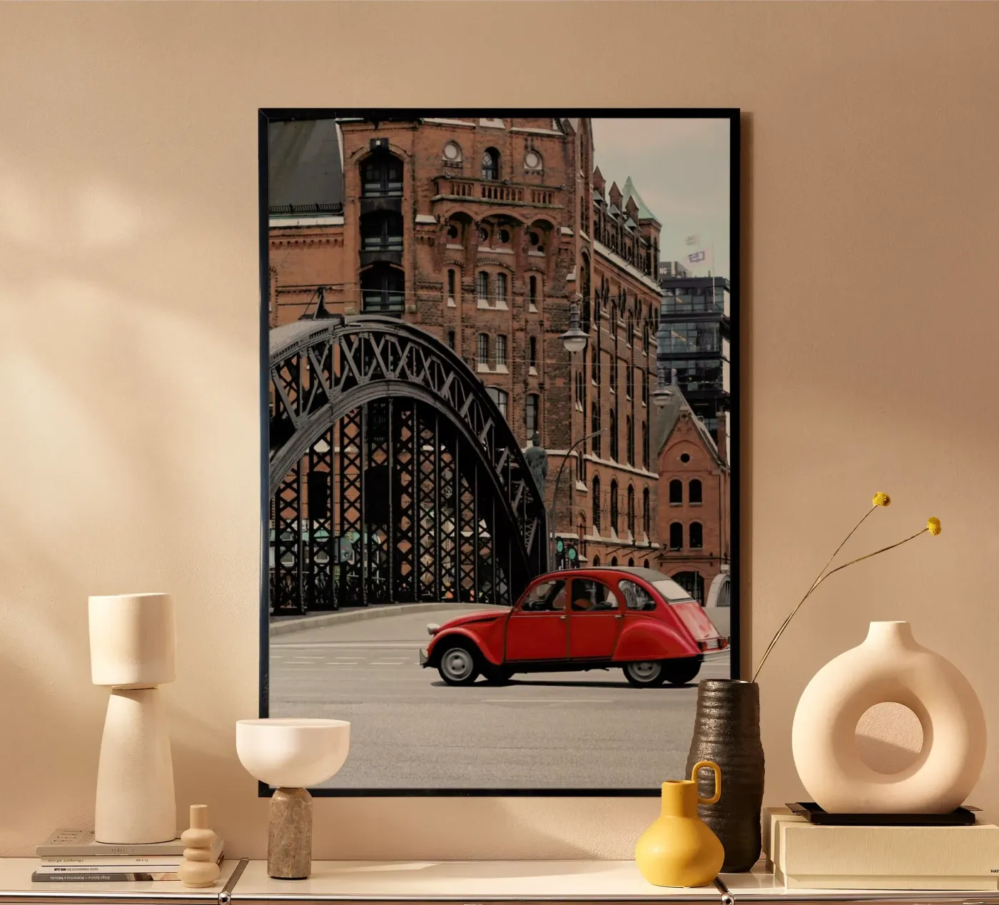 Red Oldtimer Poster von Anja Hebrank Photography