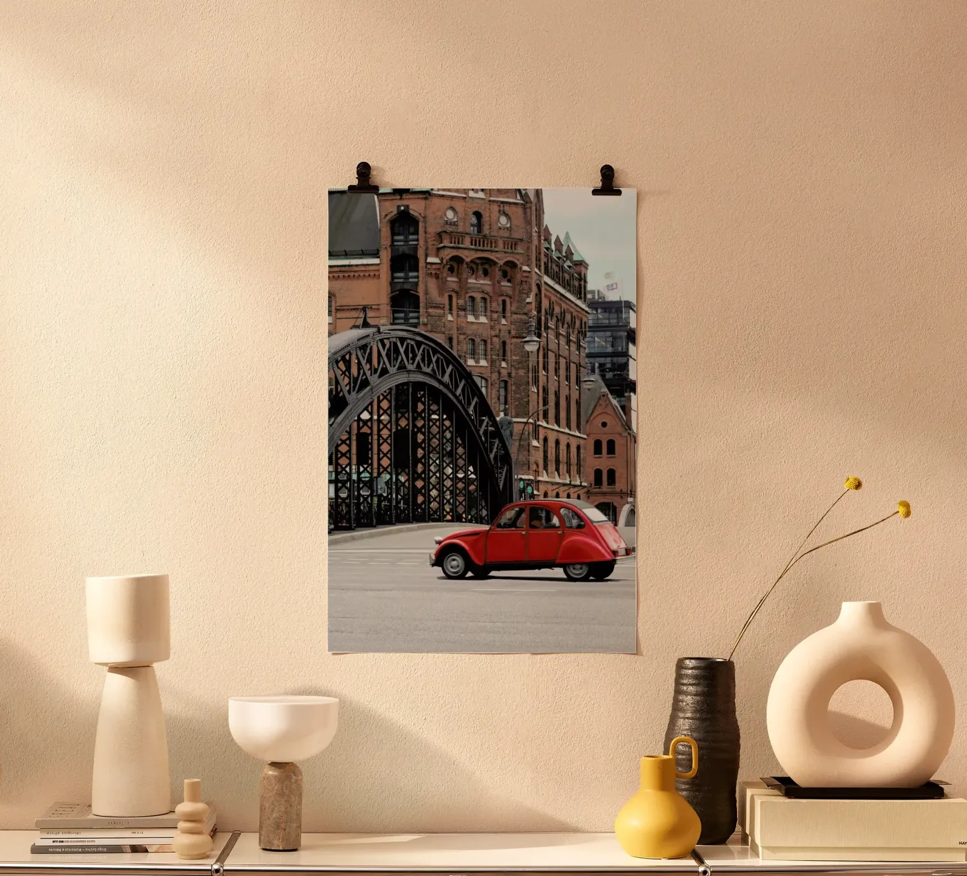 Red Oldtimer Poster von Anja Hebrank Photography