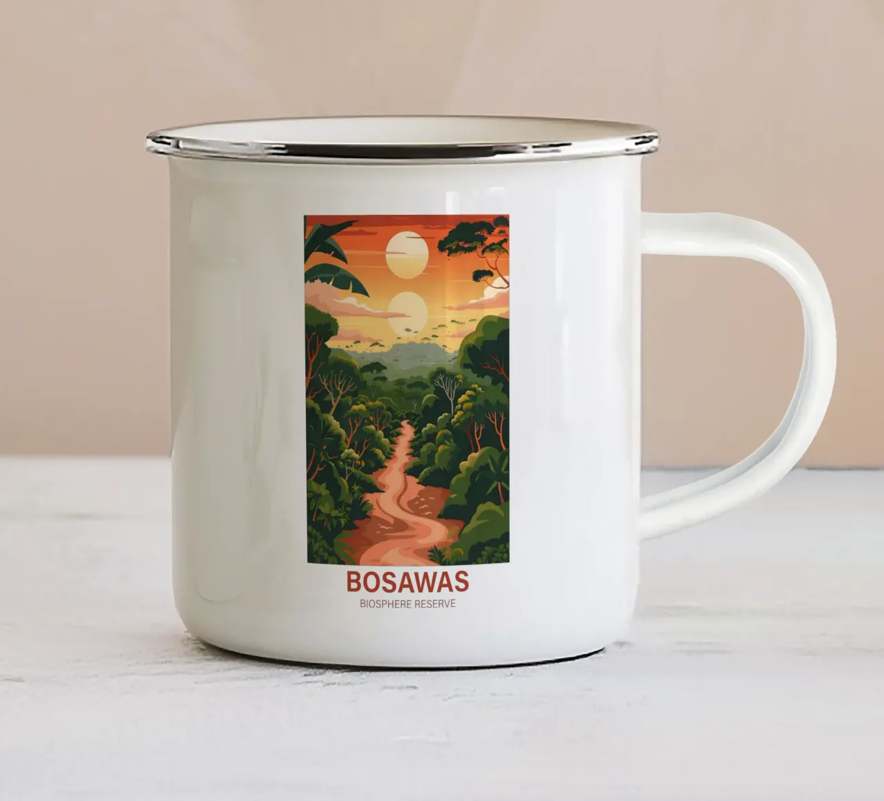 Riserva della biosfera di Bosawas tazza in smalto da Wanderlust Vibes