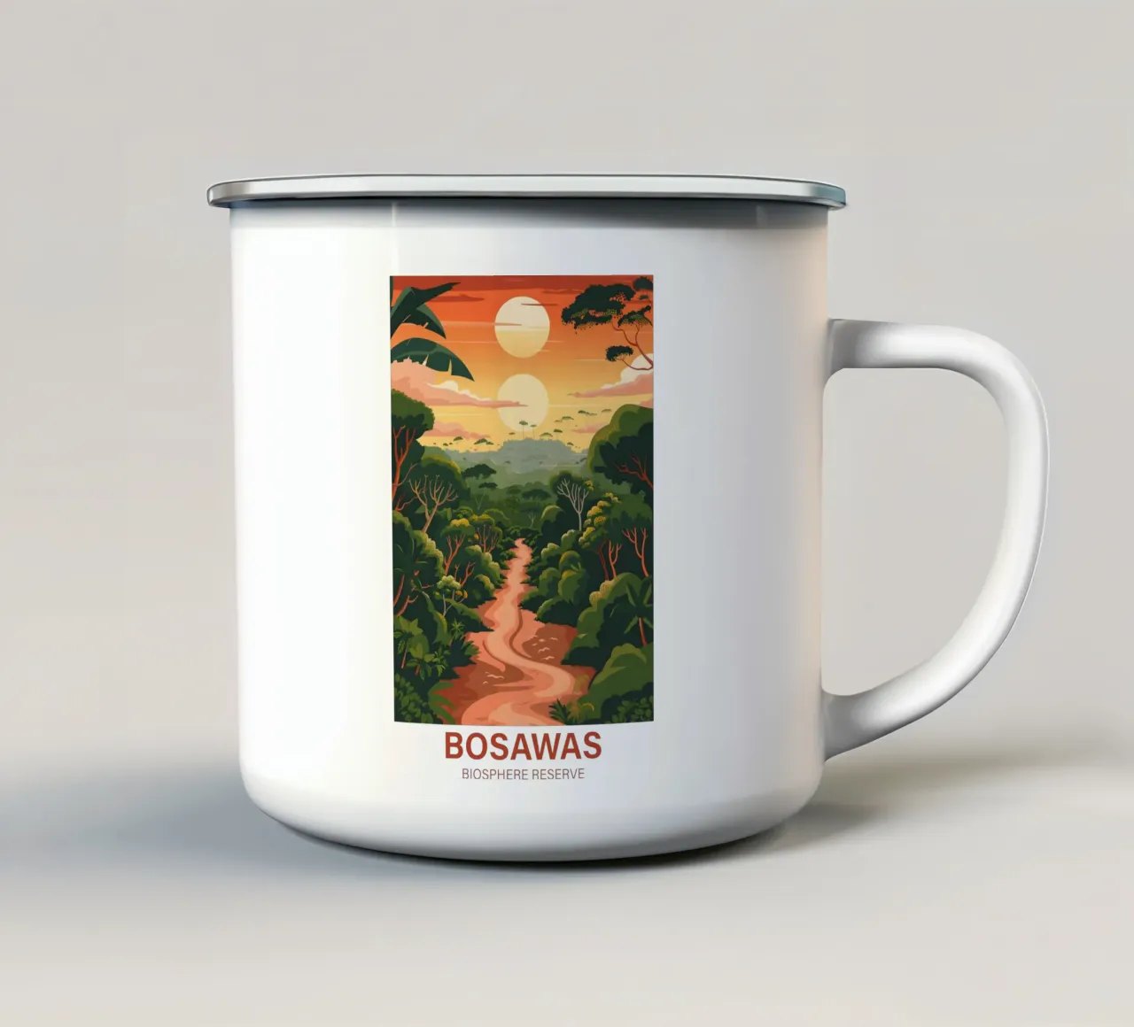 Riserva della biosfera di Bosawas tazza in smalto da Wanderlust Vibes