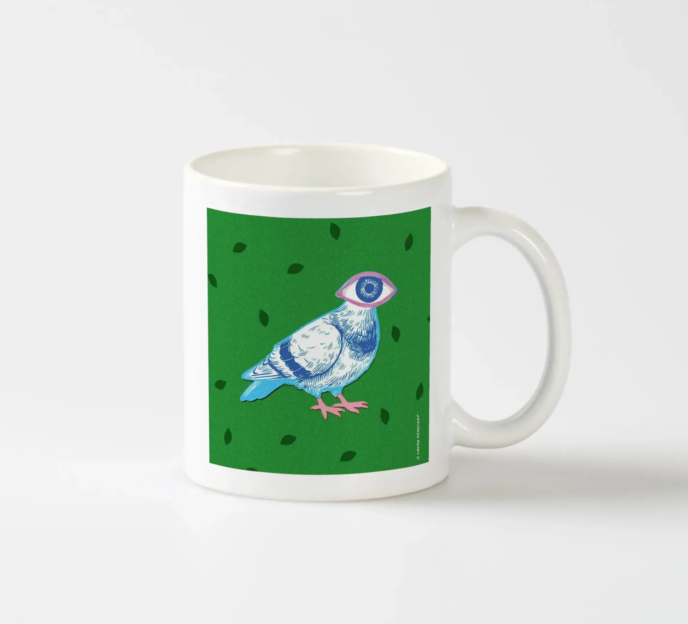 Eyebird ceramic mug by LauraKerschot