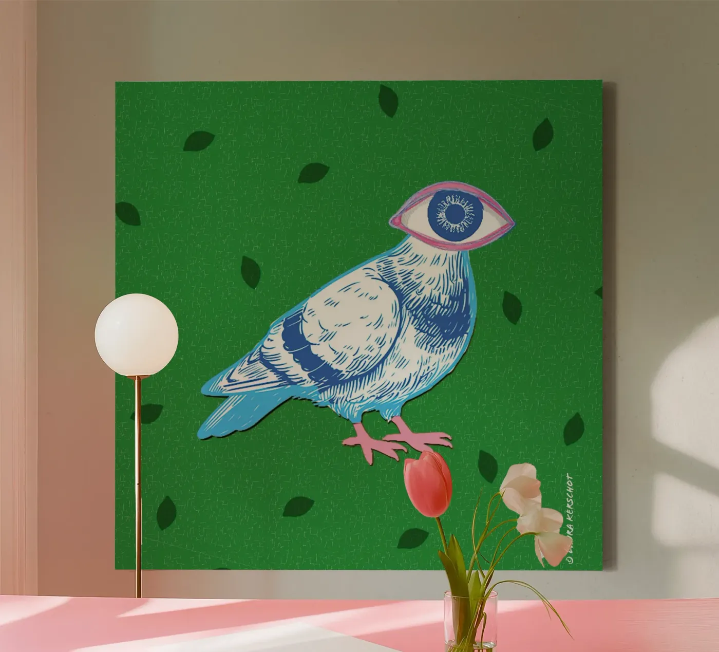 Eyebird canvas van LauraKerschot