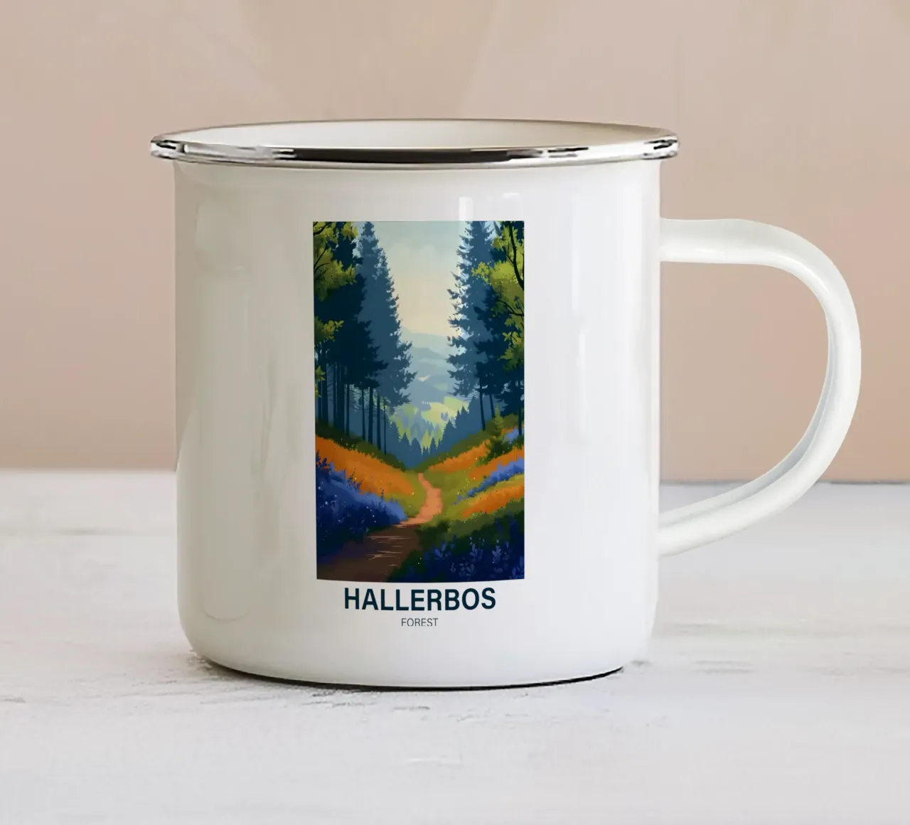 Foresta di Hallerbos tazza in smalto da Wanderlust Vibes