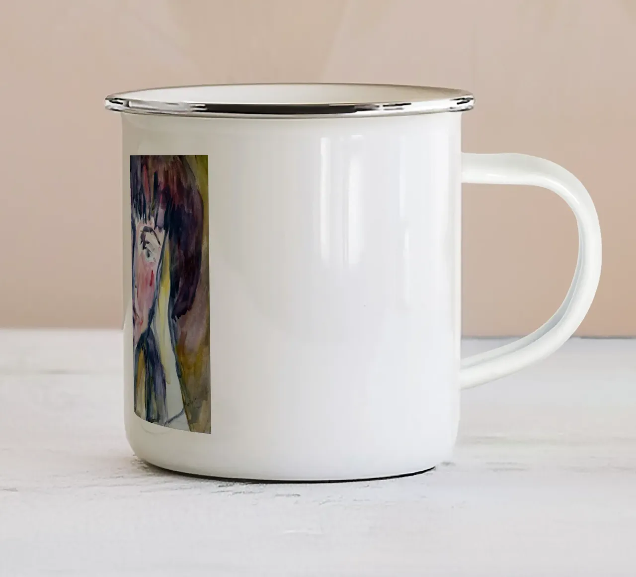 Calm Woman Portrait of a Ginger Girl tazza in smalto da Stoian Hitrov