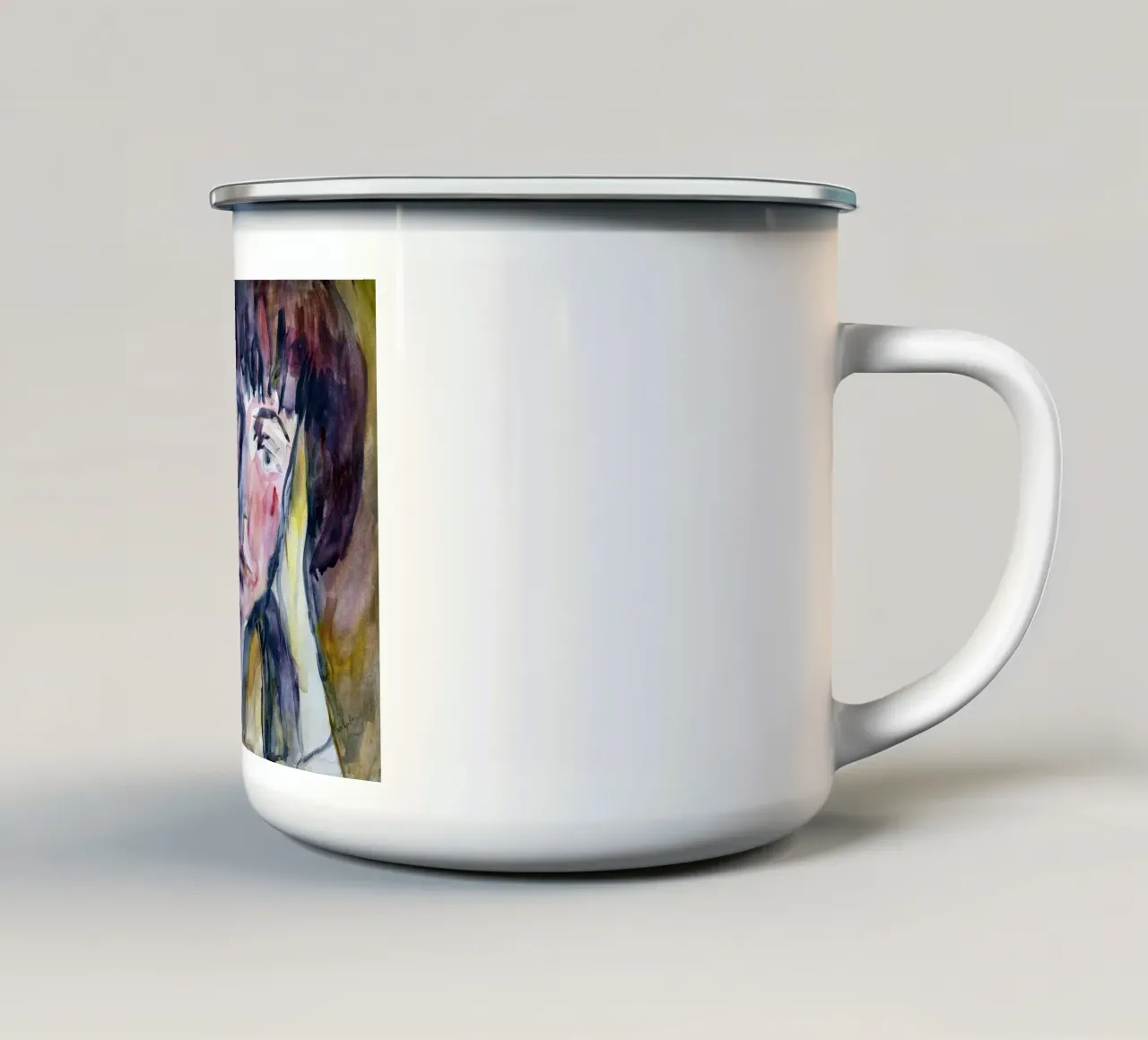Calm Woman Portrait of a Ginger Girl tazza in smalto da Stoian Hitrov