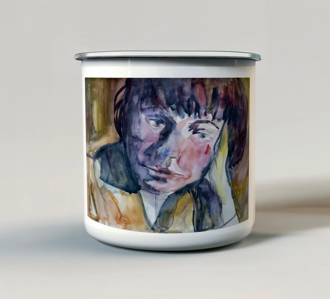 Calm Woman Portrait of a Ginger Girl tazza in smalto da Stoian Hitrov
