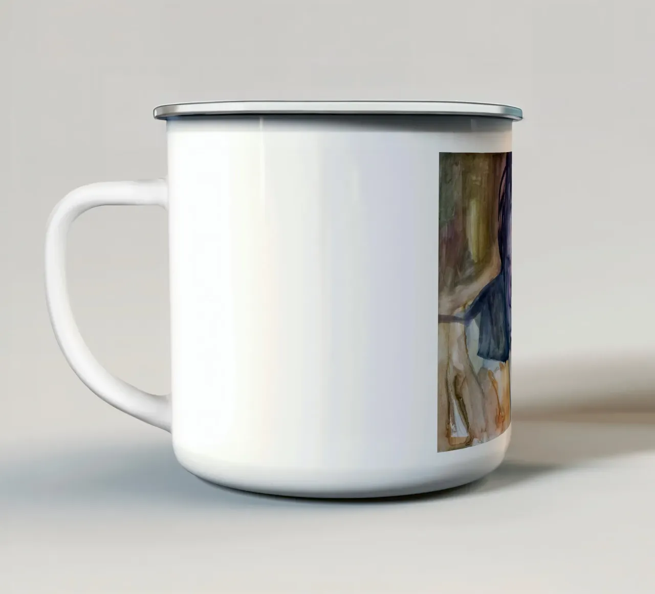 Calm Woman Portrait of a Ginger Girl tazza in smalto da Stoian Hitrov