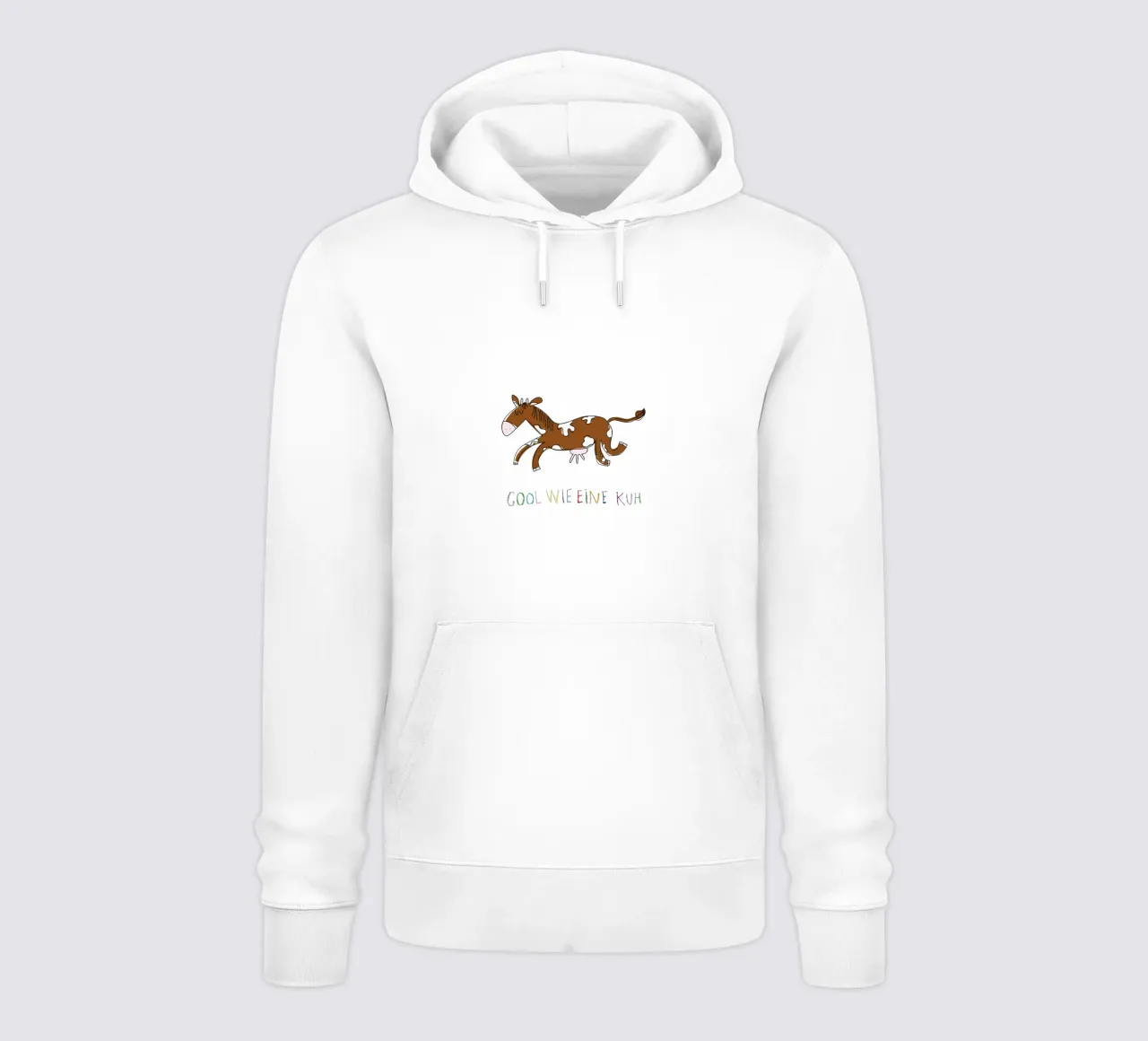 Cool wie eine Kuh felpa con cappuccio da Brushmeetspaper