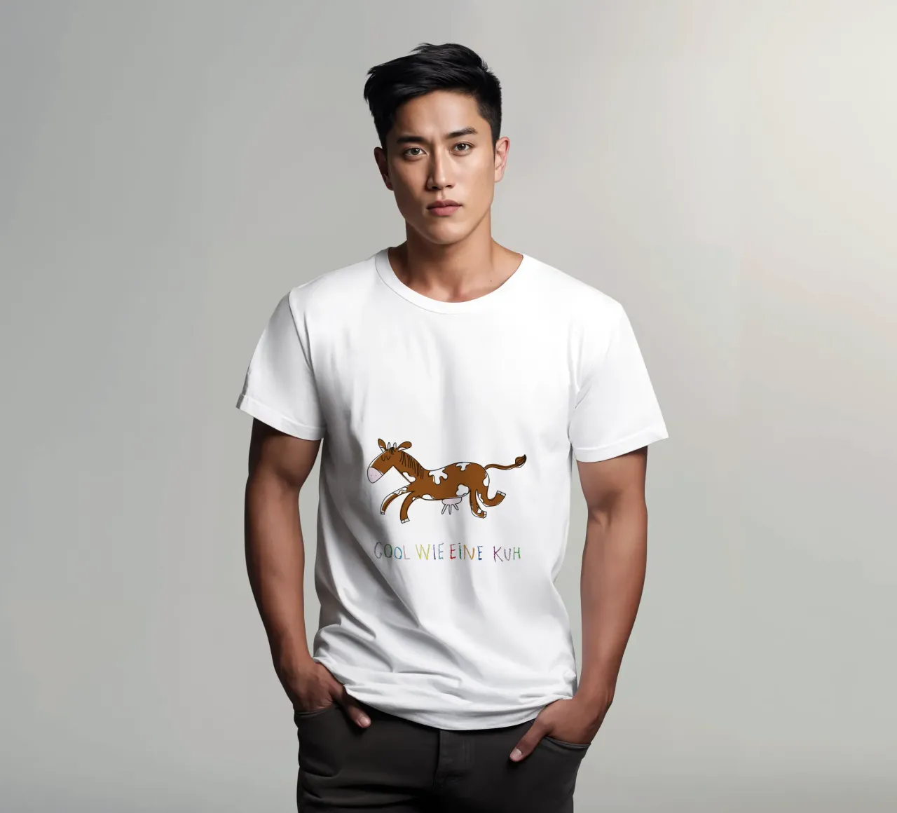 Cool wie eine Kuh t-shirt da Brushmeetspaper