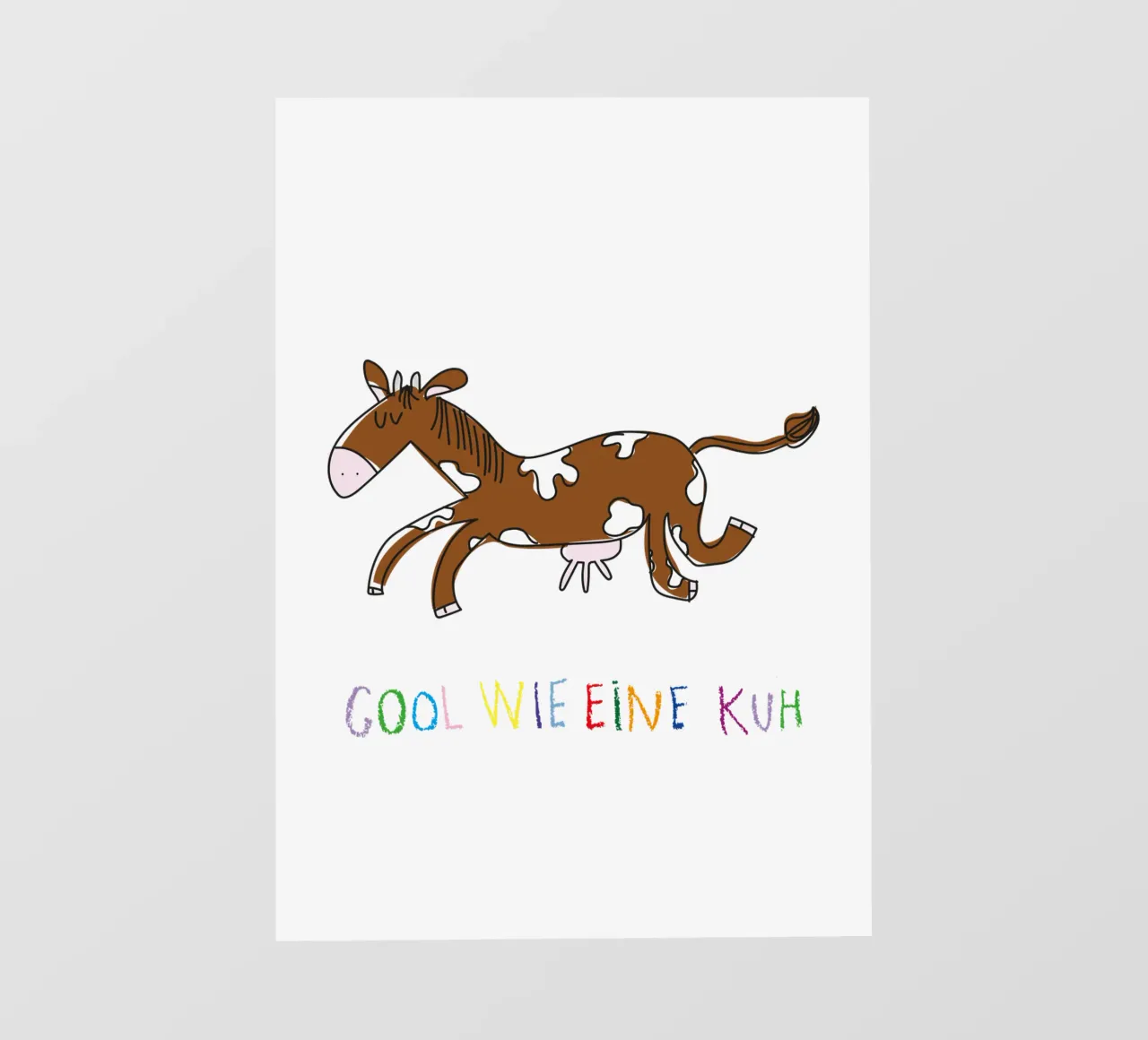 Cool wie eine Kuh papier peint photo de Brushmeetspaper