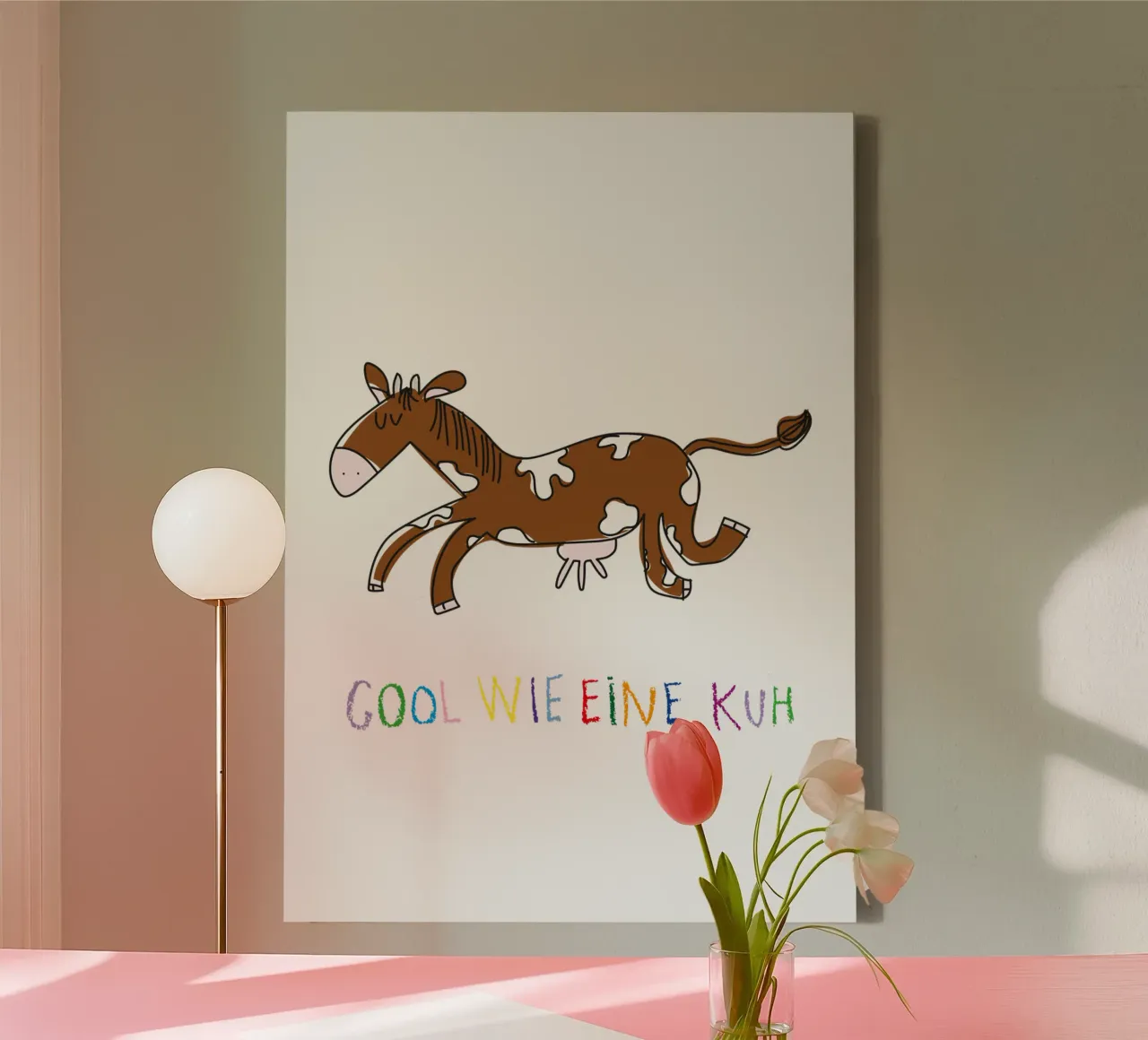 Cool wie eine Kuh canvas by Brushmeetspaper