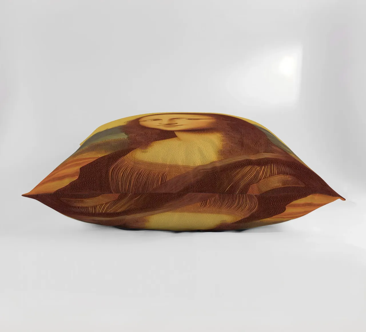 Espresso Mona Lisa Fun Coffee Pop Art Wall Home Art Classic cuscino da Kaji