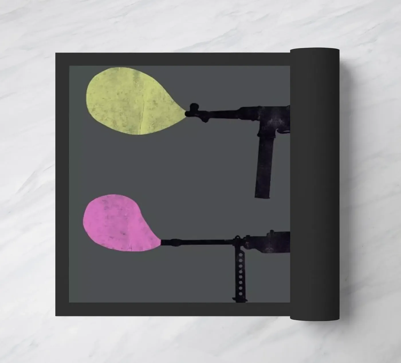 Bubble Guns doormat by Tobe Fonseca